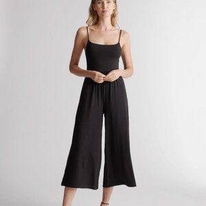 Quince Tencel Jersey Wide Leg Jumpsuit - Black, Medium